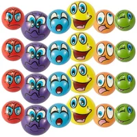 12Pcs Expression Soft Balls Sponge Stress Ball Toy Squeeze Smile Face Grimace PU Foam for Kids Soothing toy wrist movement Gift 1