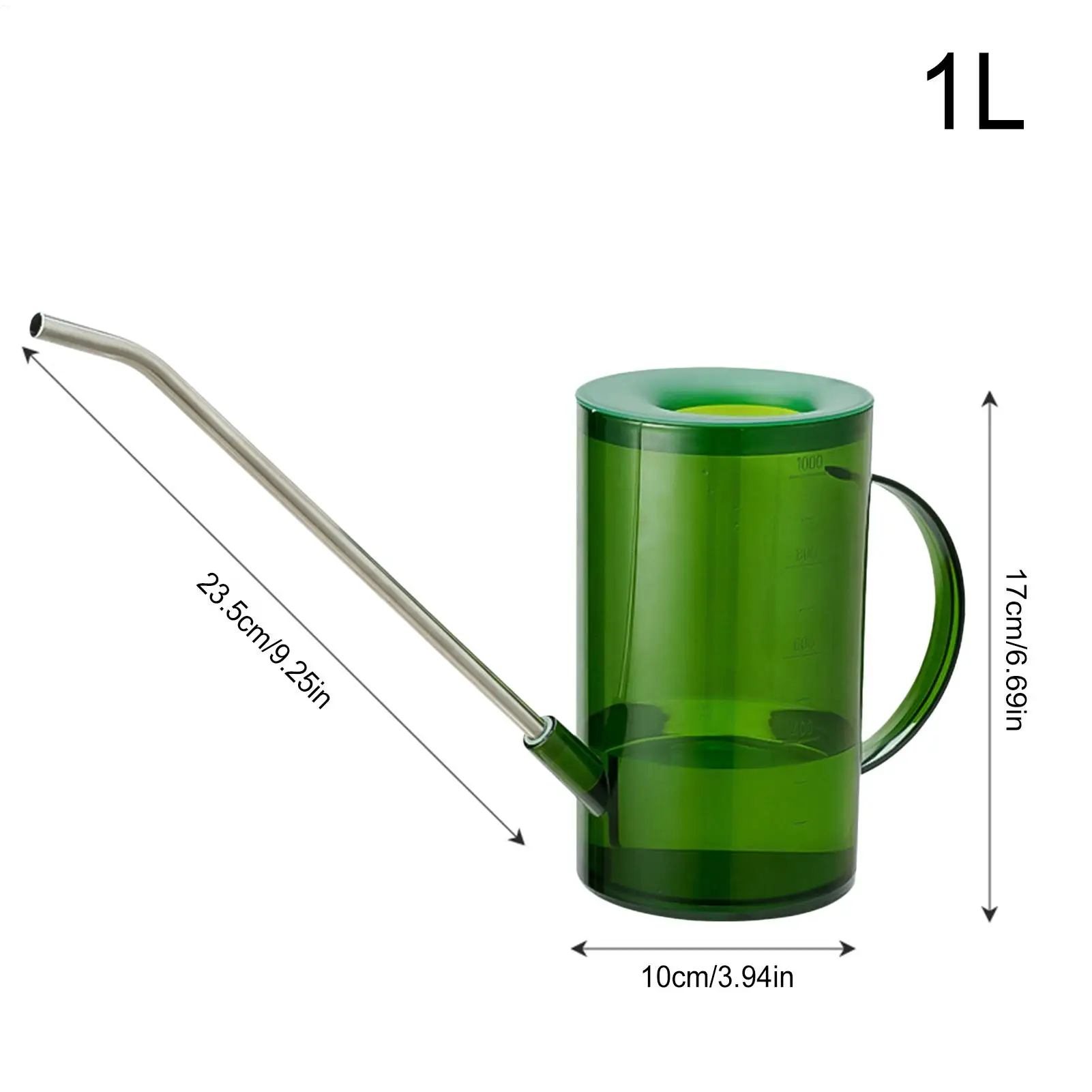 Watering Can Indoor 1L Clear Plastic Long Spout Potted Plant Water Pitcher Spray Bottle Balcony Garden Flower Succulents Tool - 6