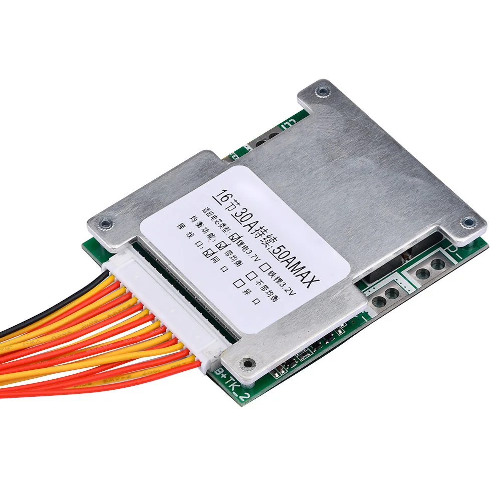 Scheda Di Protezione BMS 16S 48V 20A Per Batteria LiFePO4 Con Bilanciamento - PCB Board - 4