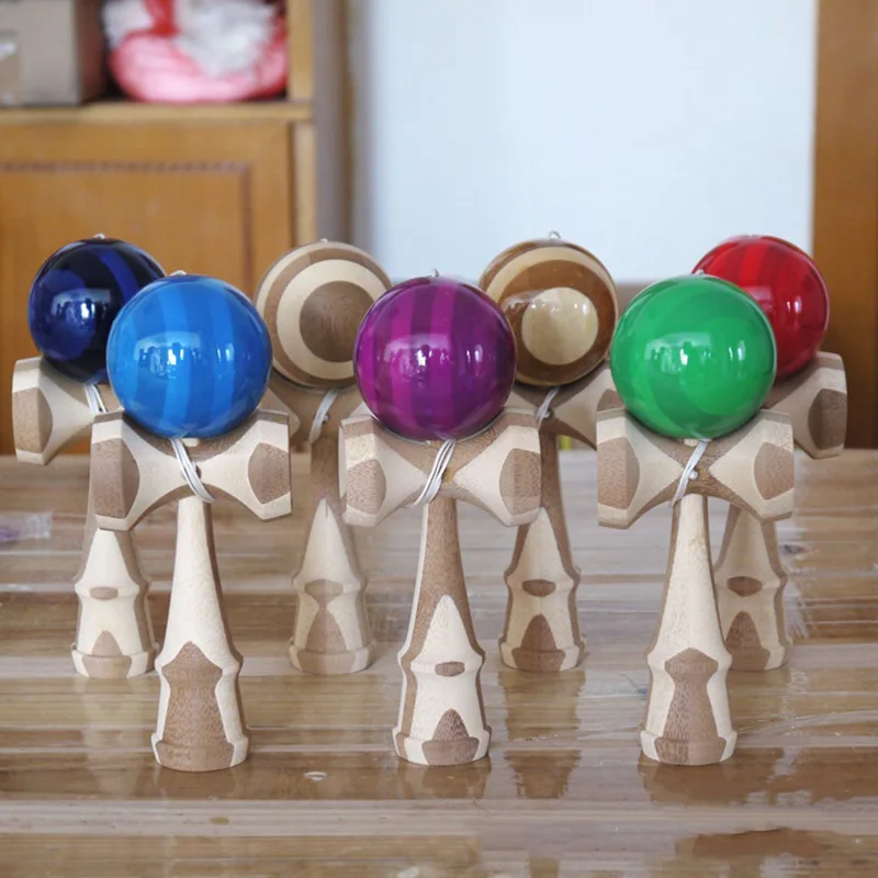 

Professional Bamboo Paint Wooden Kendama Balls Skillful Jumb Skillful Juggling Best Wooden Educational Kids Toys Magic Ball