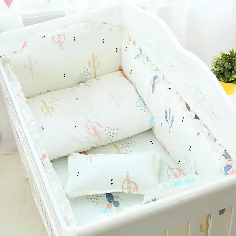 New6PcsCartoonPlaneBabyBedBumpersforBoysCribCotBumperBaby