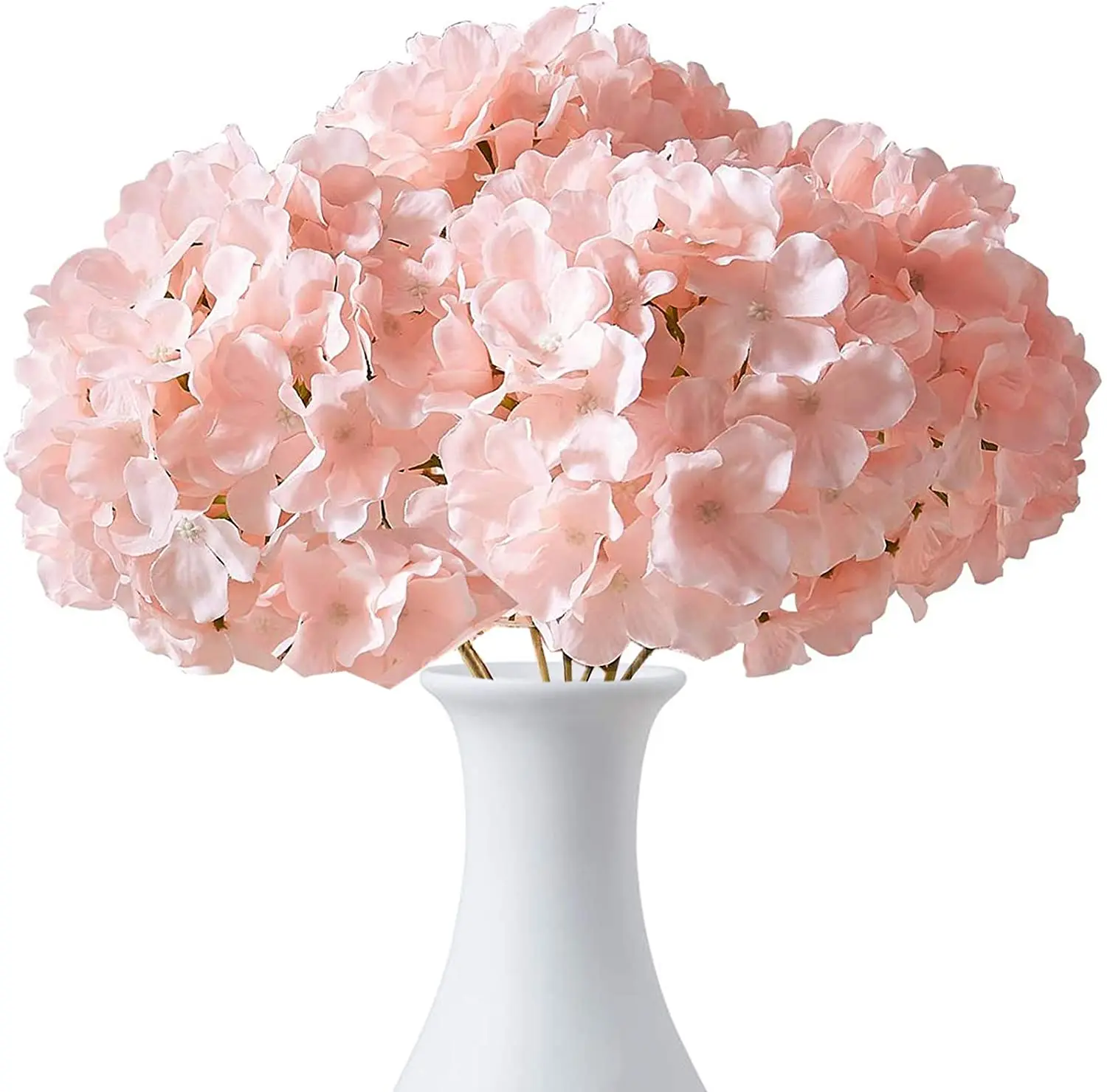 

12 Pack Artificial Hydrangea Flowers Fake Hydrangea Silk Flowers Heads with Stems for Wedding Party Home Shop Decoration