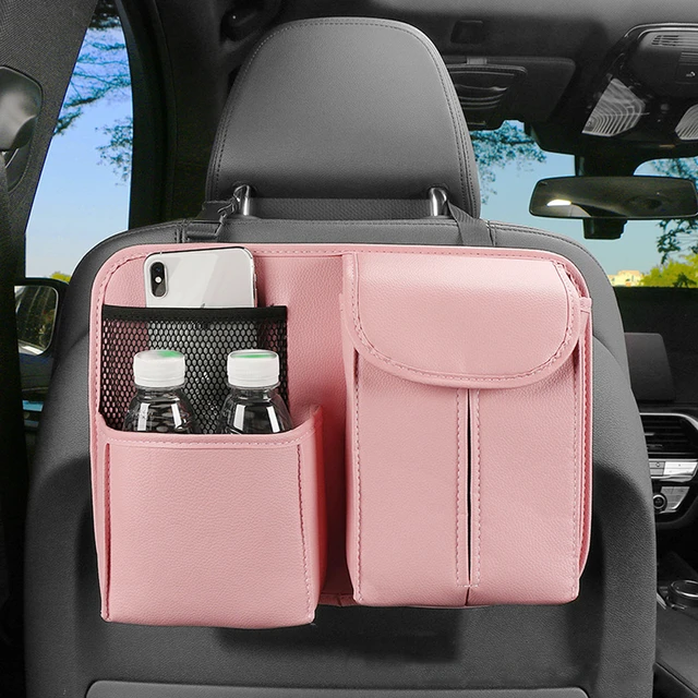 Sac de rangement en cuir PU pour siège de voiture, support de sac à main,  intérieur automatique, rangement, multifonction, poche arrière - AliExpress