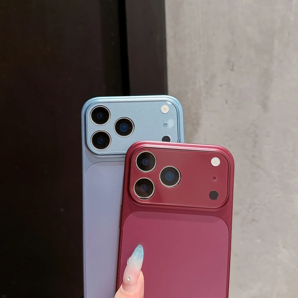 Burgundy Red Shockproof Phone Case with Soft Bumper and Enhanced Protection