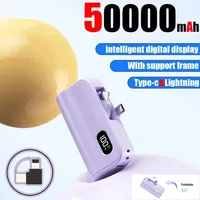 50000mAh Wireless Power Bank Portable Capsule Digital Display Power Bank Fast Charge External Battery For IPhone Xiaomi Samsung 1