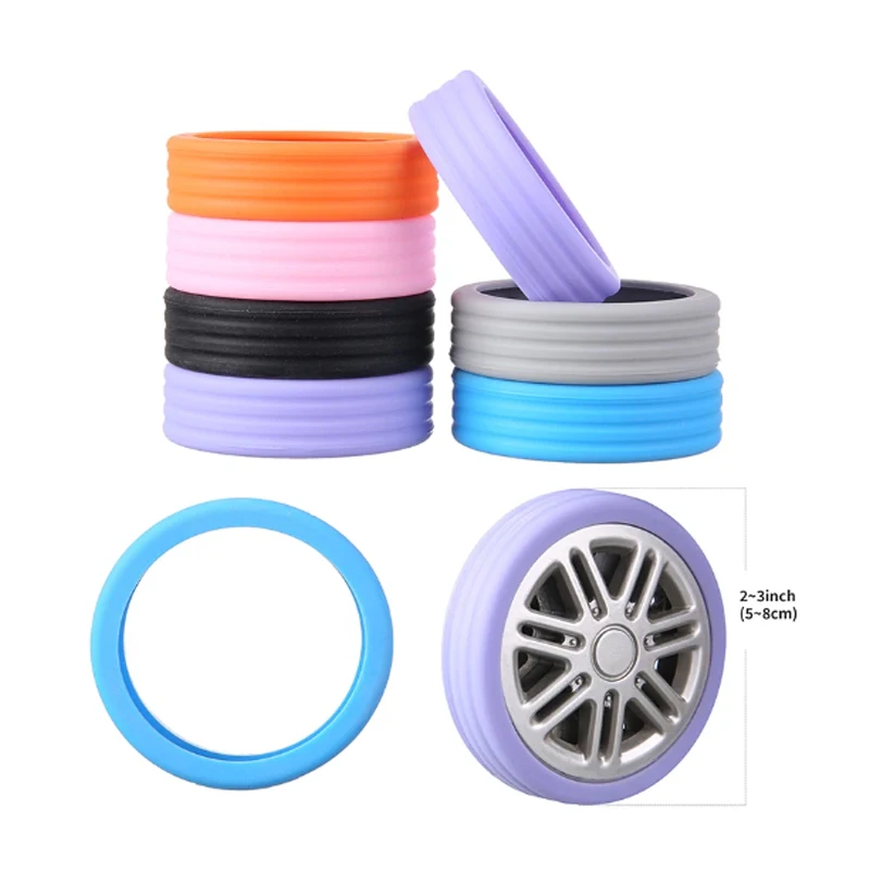 Wheels protector Silicone wheels protector Wheel cover Silicone Suitcase Casters Silent Suitcase Wheel Protective Cover Trolley Case Wear-resistant Accessories Pulley Cover