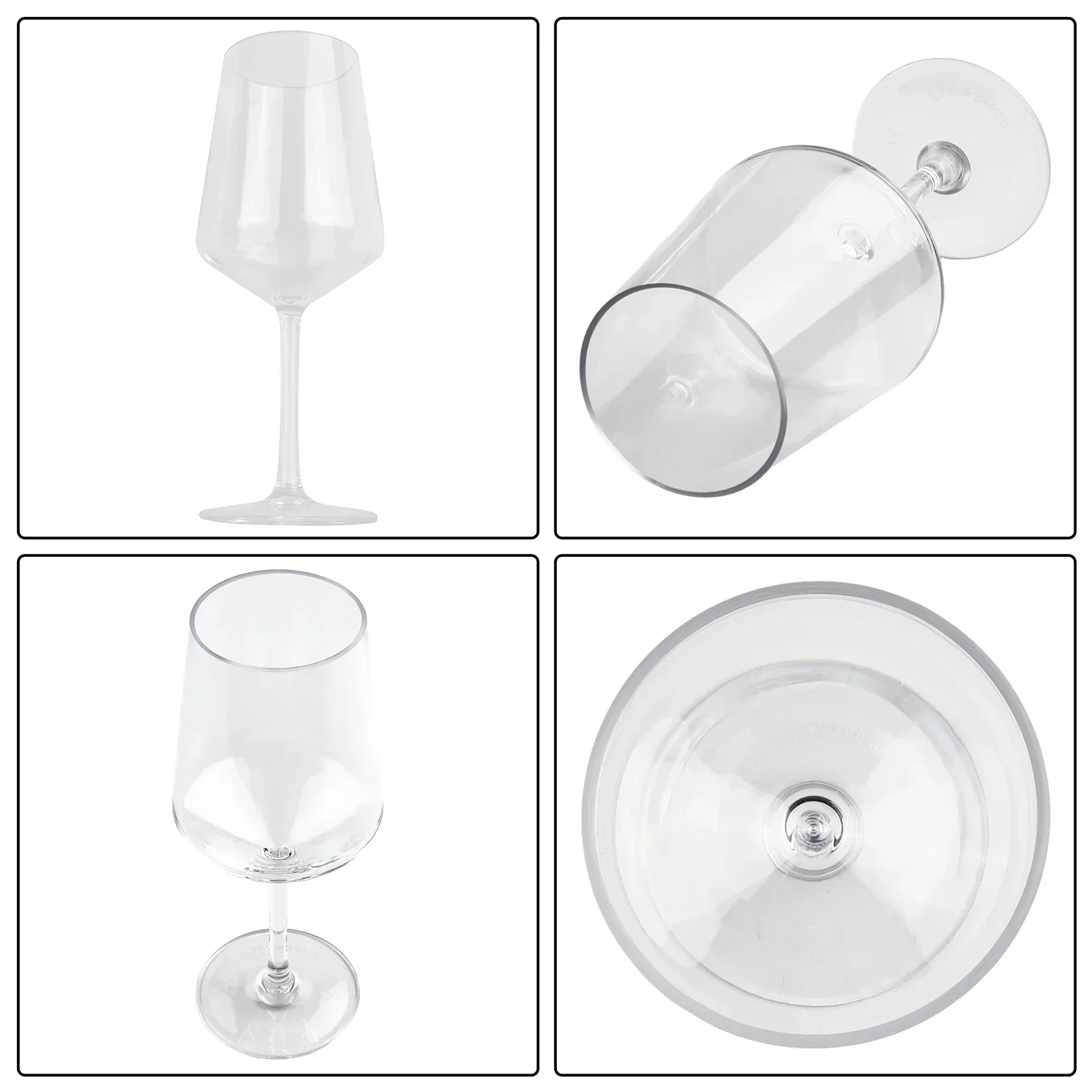Red Wine Glass Cup Goblet Plastic Transparent Unbreakable Wine Glass Cups 320/550/580ML For Bar Camping Party Drinkware 1PC glass drinkware