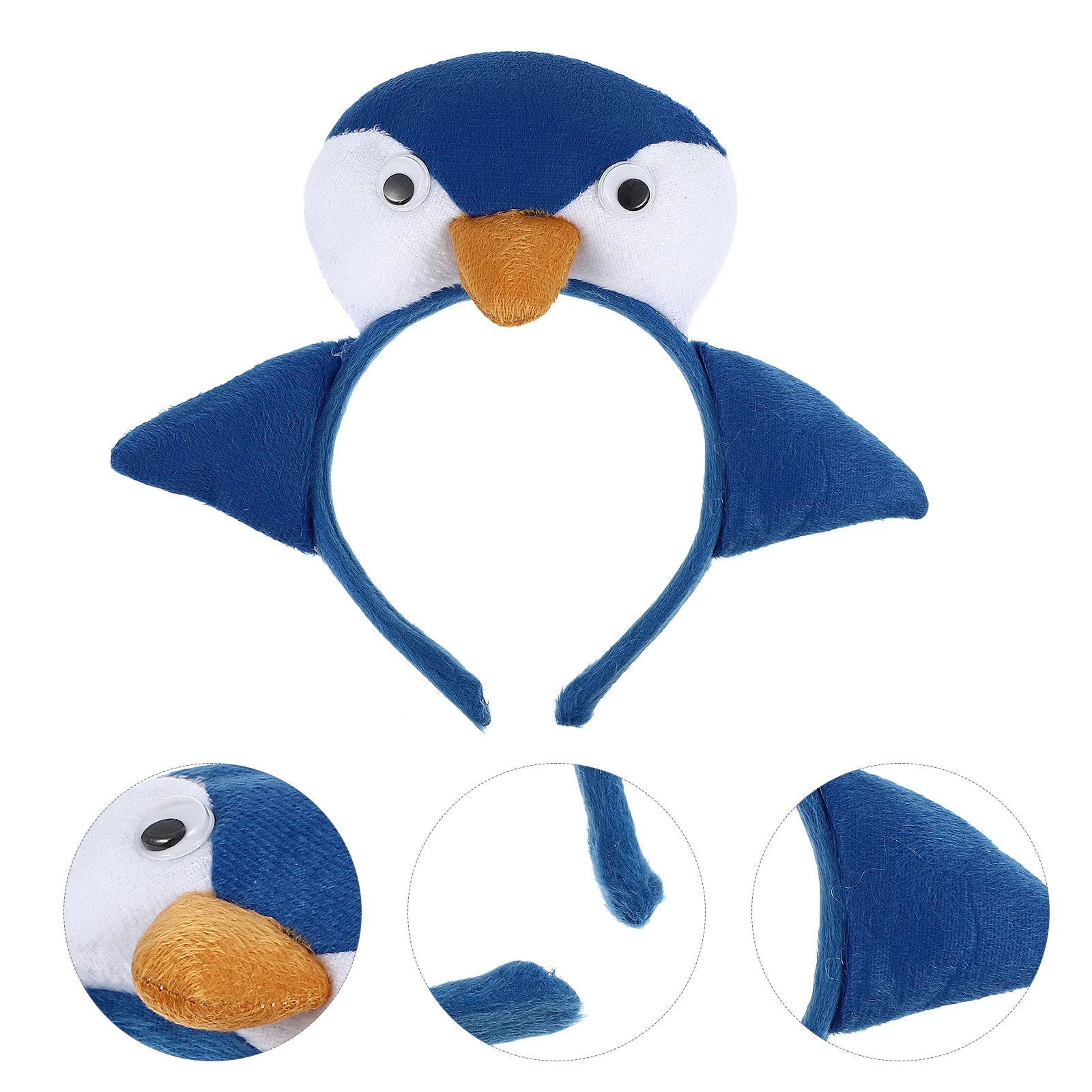 

Penguin Headband Lovely Penguin Hair Band Headwear Hair Accessory Halloween Party Favor Yellow Billed Blue Penguin