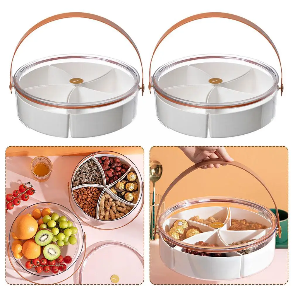 New Divided Serving Tray with Lid Snackle Box Container with Drain Holes 4  Compartment Snackle Box Charcuterie Container - AliExpress