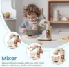 Robud Kids Toy Kitchen Set Wooden Play Kitchen Appliances with Toaster Mixer Blender  kitchen Playset for kids 4-Set 5
