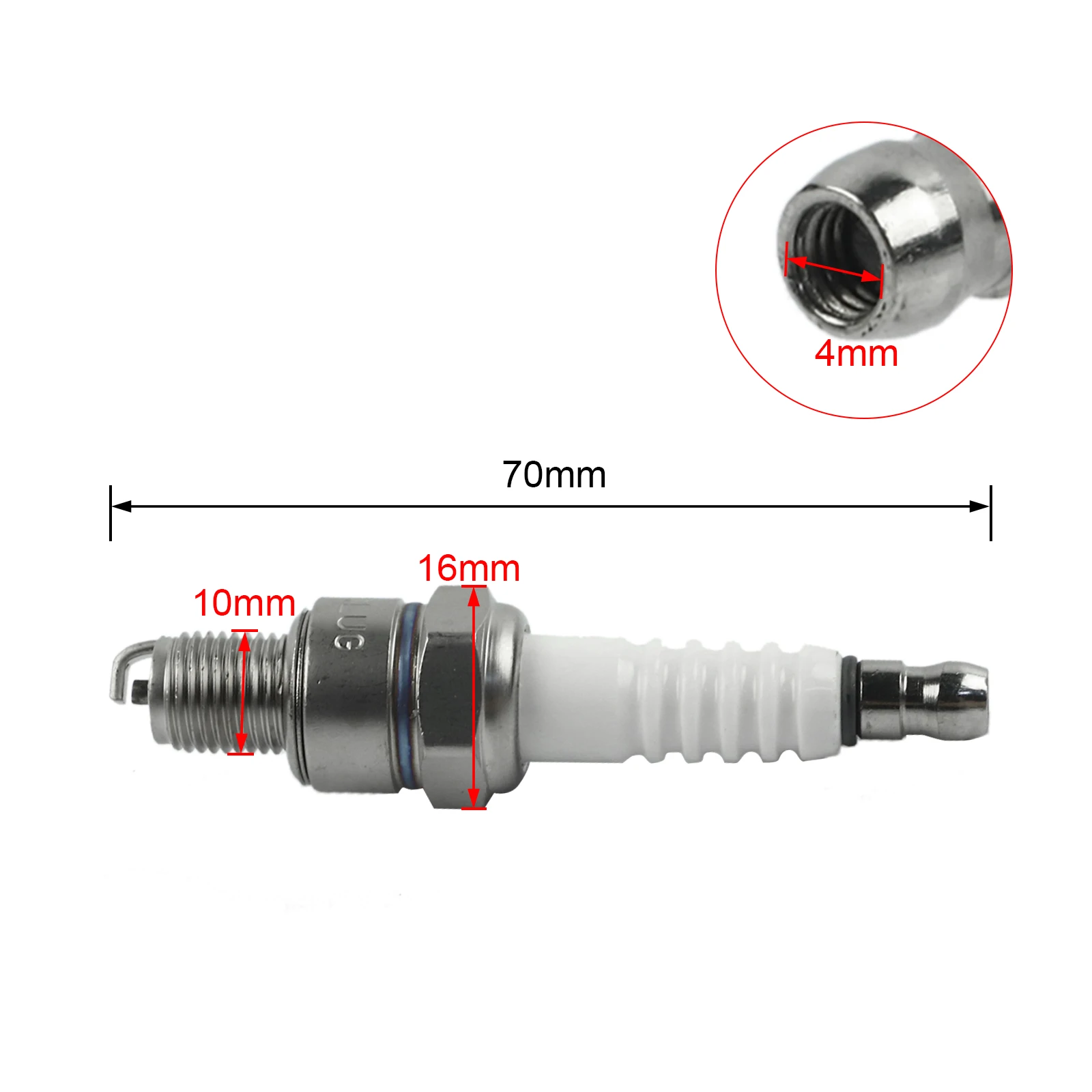 Фото Свеча зажигания CR7HSA A7RTC A7TC A7RC для GY6 50cc 70cc 90cc 110cc 125cc 150cc XR80R XR100R CRF80F CRF100F TTR125 KLX140 Arctic Cat №2