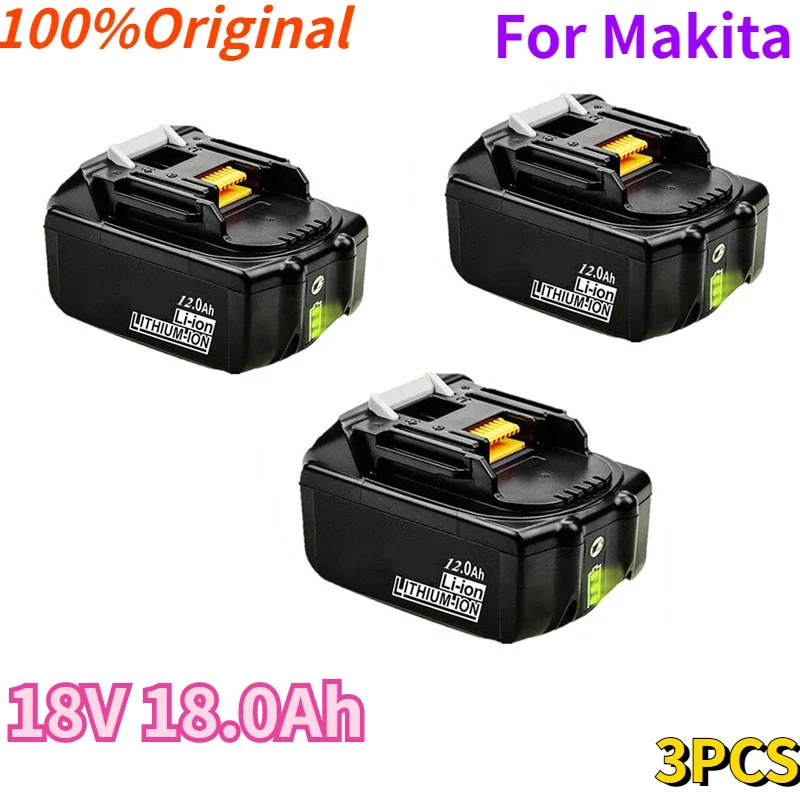 

100% nova 18v 18.0a bateria li-ion bateria recarregável battery18000mah para makita bl1880 bl1860 bl1830