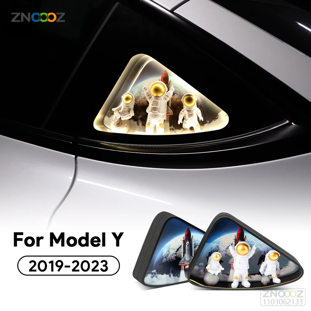 

High Quality Car Rear Window Triangle Trim Light for Tesla Model Y 2020 2021 2022 2023 Triangle Decoration Lamp Auto Accessories