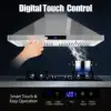 Tieasy 30 inch Wall Mount 700 CFM Touch Button Range Hood USGD1075 5
