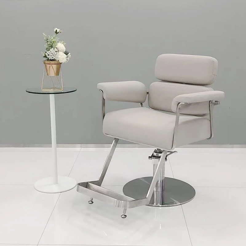 Hairdresser Armchair Height Adjustment Rotating Chair Stool Wheels Professional Hairdressing Salon Silla Barberia Luxury Barber