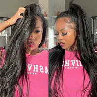 Extensions de cheveux humains vierges Yaki lisses, 100g par paquet, tissages à coudre, couleur naturelle, offre de lots 5