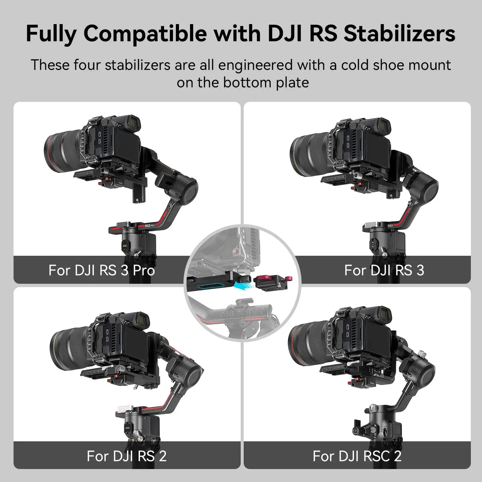 스몰리그 미니 V 마운트 배터리 플레이트 (DJI RS 3 / RS 3 Pro / RS 2 / RSC 2 짐벌용), 가볍고 컴팩트한 전원 솔루션