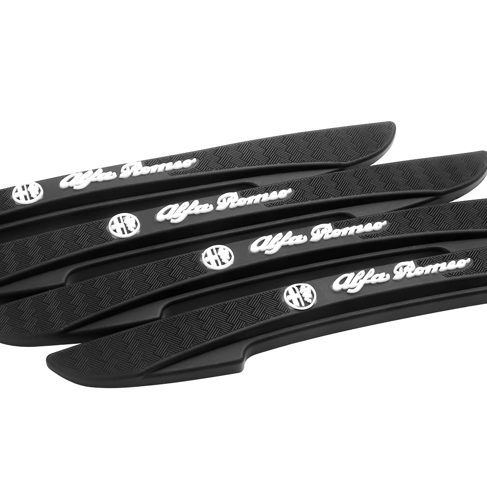 Car Bumper Anti-Collision Strips and Door Protector Stickers, 4-Pack
