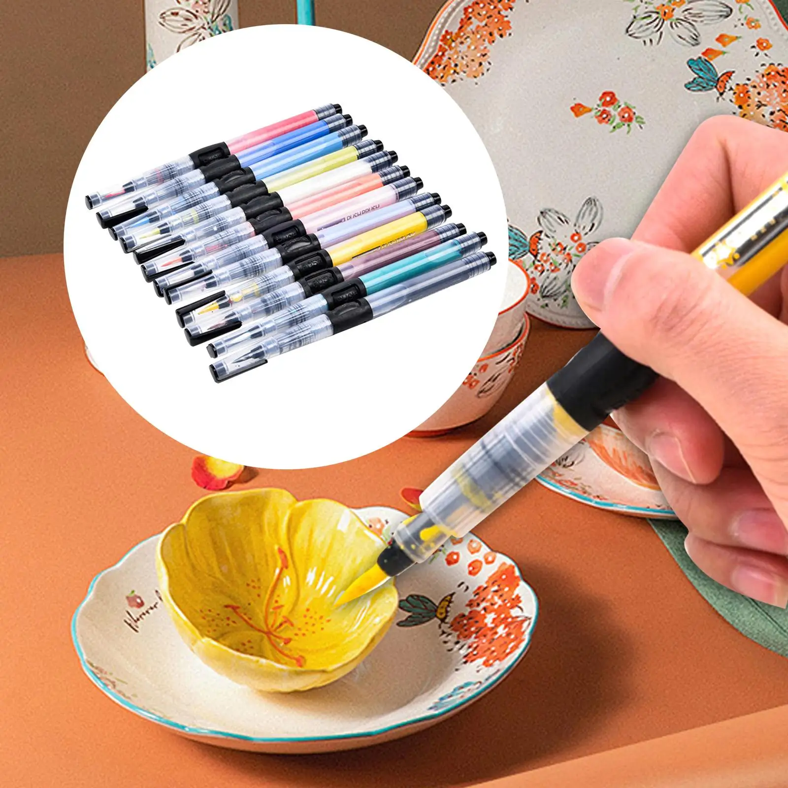 

Underglaze Pens Painting DIY Art Supplies for Pottery Fused Glass Ceramics