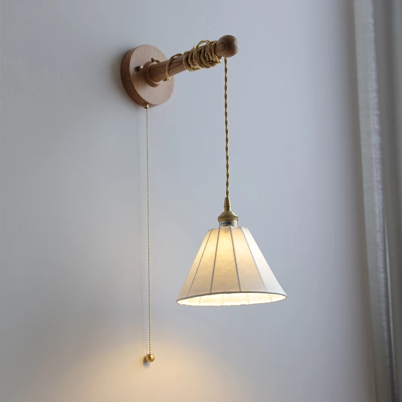 

Шелковые Настенные светильники в скандинавском стиле, современные бесшумные декоративные лампы с изображением дерева для гостиной, спальни, коридора, прикроватного столика, проволочные светильники