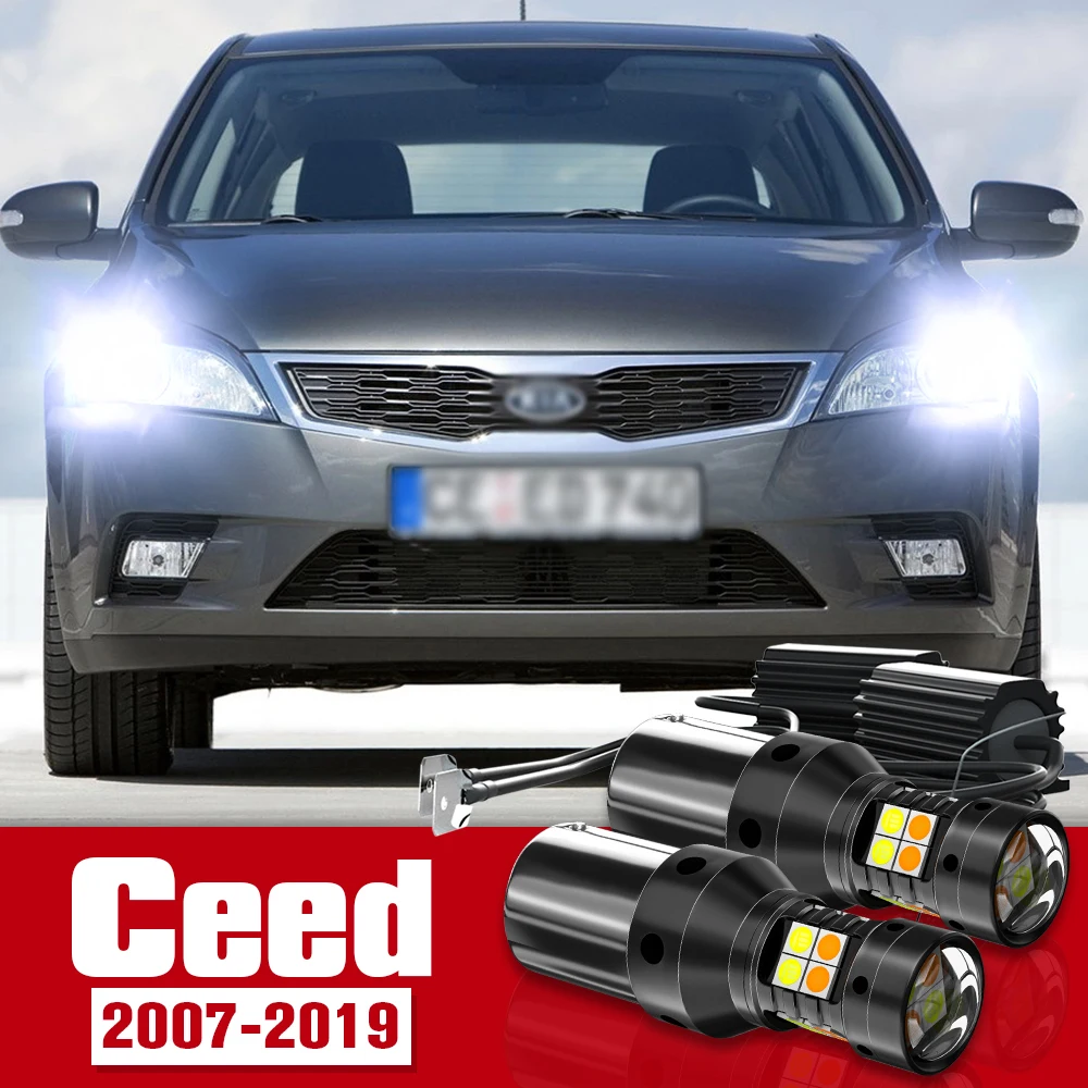 

2pcs LED Accessories Dual Mode Turn Signal+Daytime Running Light DRL For Kia Ceed 2007-2019 2010 2011 2012 2013 2014 2015 2016