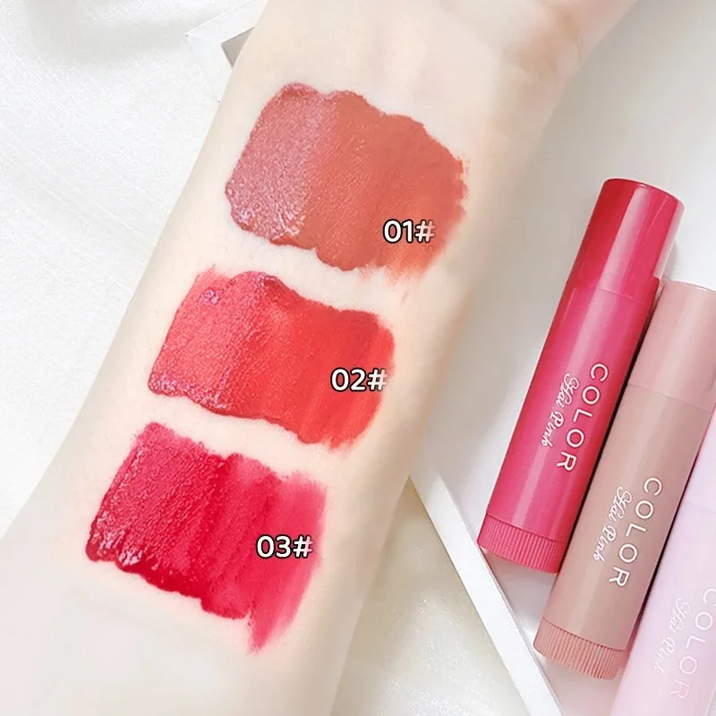 Moisturize Lip Balm Lipstick Hydrate Cute Girl Plump Lip Water Light Lip Glaze Makeup Korean Lipstick Cosmetic 3 Colors Beauty 5