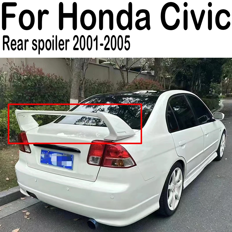 

Suitable for Honda Civic 7th generation FD2 2001-2005 ABS spoiler three piece Civic car trunk lid rear mudguard