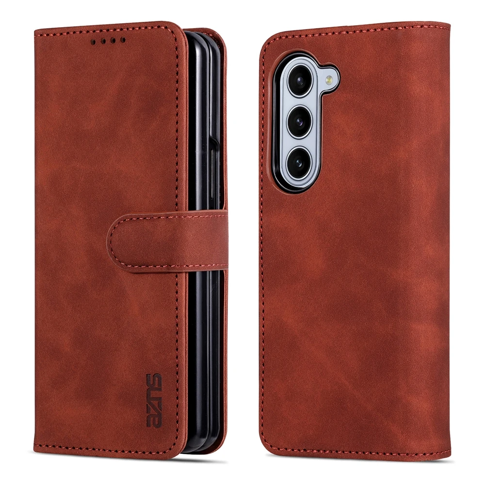 Luxurious Leather Flip Wallet Phone Case with Kickstand and Card Pockets - Anti-Fall Protection