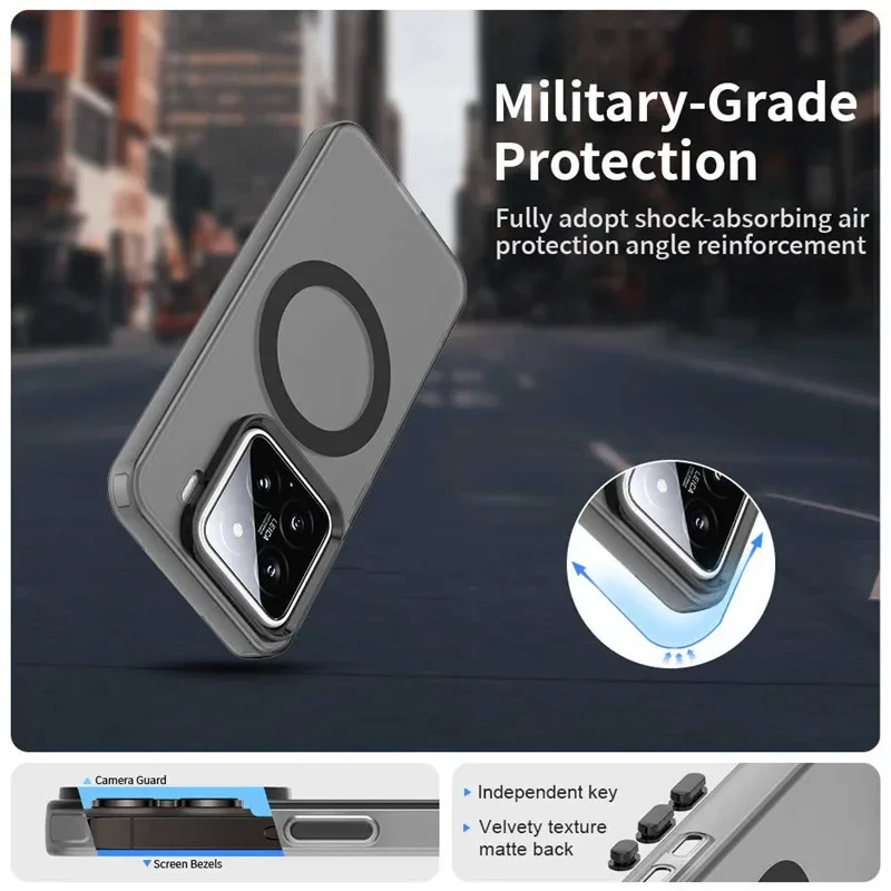 Matte Translucent Magnetic Case with Magsafe Compatibility - Shockproof Cover