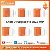 Sonoff SNZB-04P zigbee porta janela sensor detector de abertura/fechar porta para ewelink app zbbridge trabalho necessário com alexa google casa