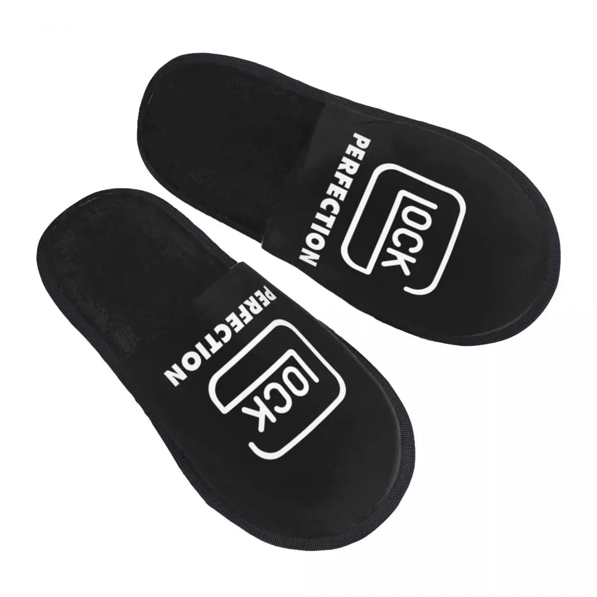 

Fashion Glock House Slippers Women Comfy Memory Foam USA Handgun Pistol Logo Slip On Hotel Slipper Shoes
