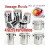 1 Pcs Stainless Steel Household Food Storage Container Storage Bottle Coffee Powder Sugar Container Airtight Can Holder Canister 3
