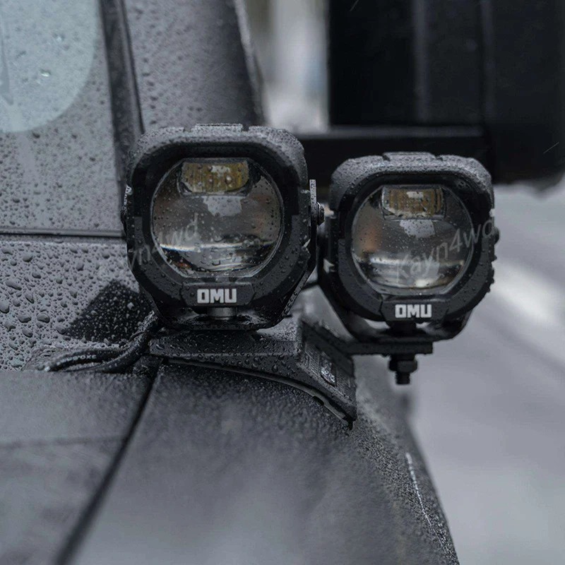 랜드로버 뉴 디펜더 90/110/130용 오프로드 4x4 악세서리 OMU A-필러 스포트라이트 마운트 브래킷 알루미늄(카본 파이버 포함)