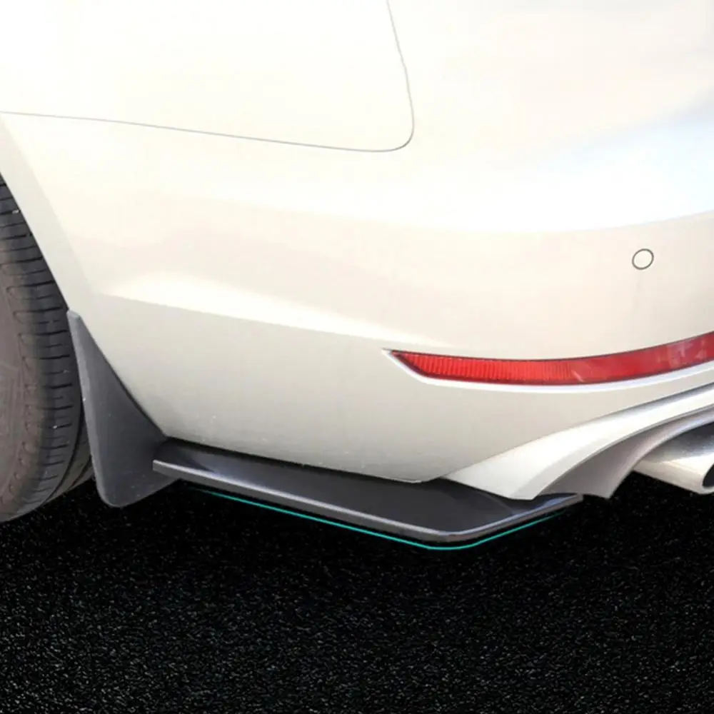 Car Rear Spoiler Universal Accessories 2Pcs Rear Bumper Lip Diffuser Splitter Scratch Protector