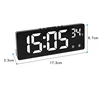 Desktop Clock Snooze Function Voice Controlled Digital Alarm Clock Night Mode Temperature Dual Alarm Clocks Home Decor Garden 6