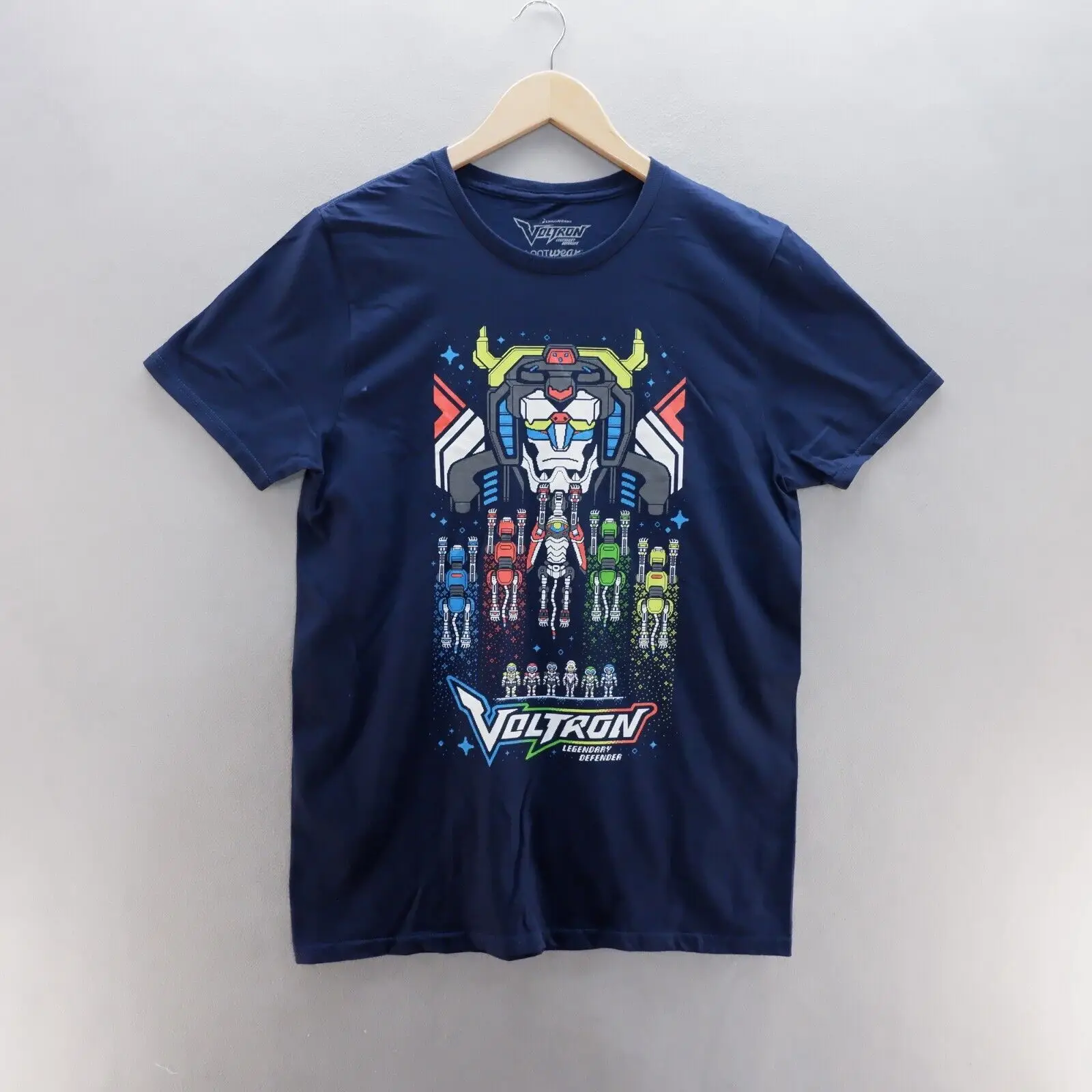 Voltron Maglietta Da Uomo Medium Blue Legendary Defender Maniche Lunghe O Corte