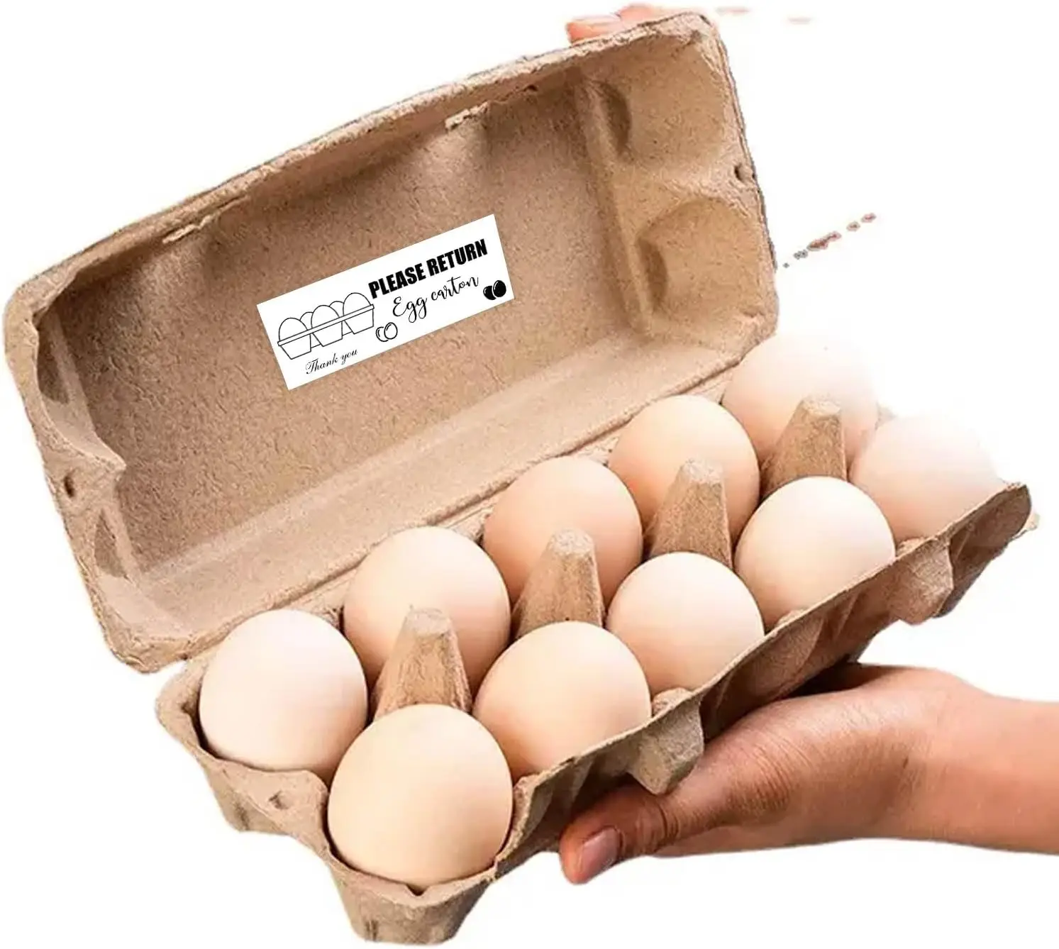 500 Pcs Please Return Egg Carton Labels 1x2.65 Inch Farm Fresh Eggs Carton Labels Egg Stickers Packaging Stickers
