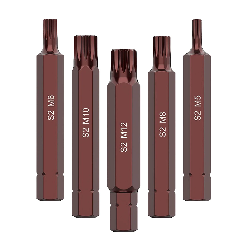 

5pcs Screwdriver Bit 30mm 75mm Star Head M5- For M12 10mm Hex Shank Magnetic Bit For Hand Tool Screwdriver In Stock