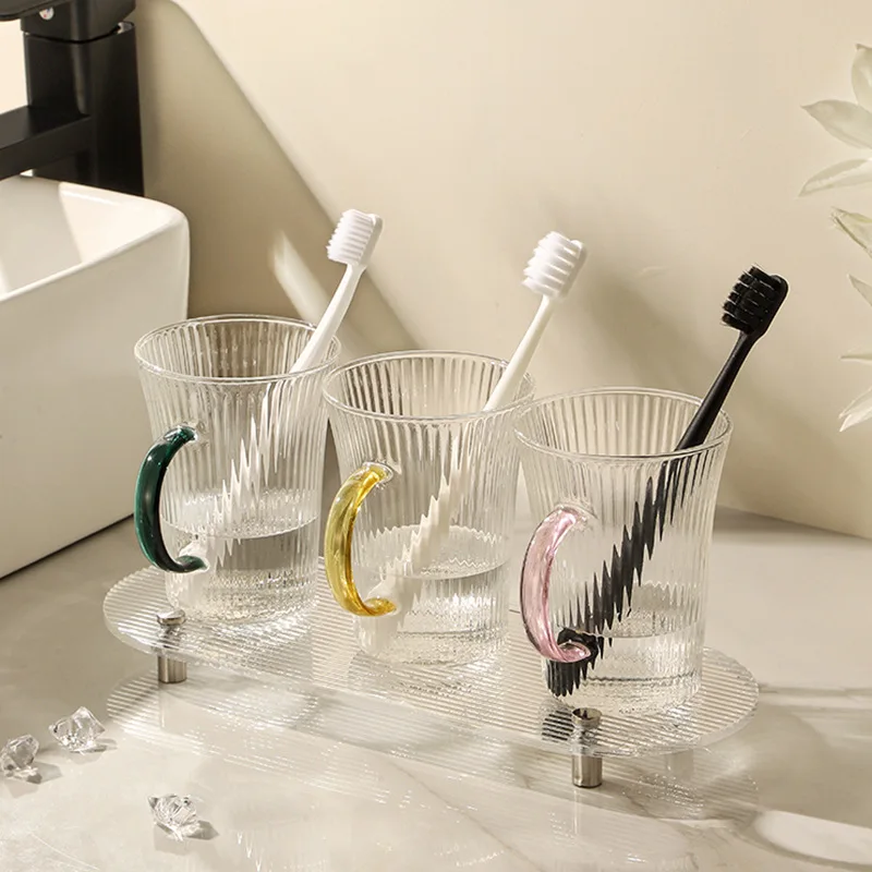 HOAccessorile-Tasse de brosse à dents en verre pour couple, rince-bouche,  articles de toilette standardisés, porte-brosse à dents, tasse de  rangement, gobelet, MK se à bosses - AliExpress