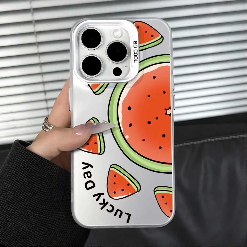 Sweet Fruit Silver IMD Matte Phone Case Cover