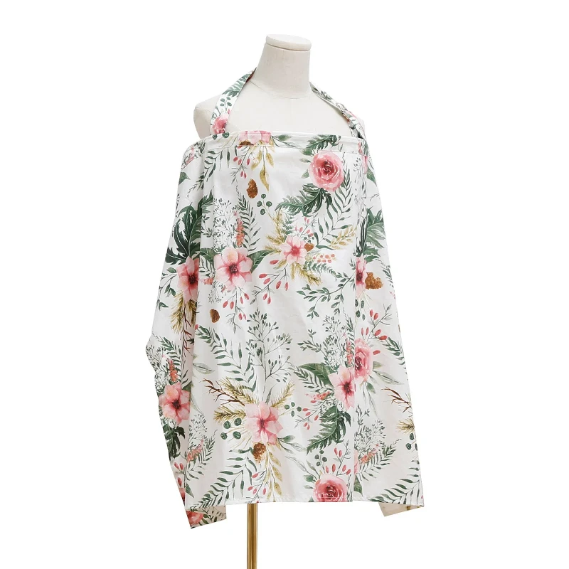 Muslin Nursing Cover for Breastfeeding Cotton Nursing Apron Lightweight Cover for Comfortable Bonding Cotton Printing