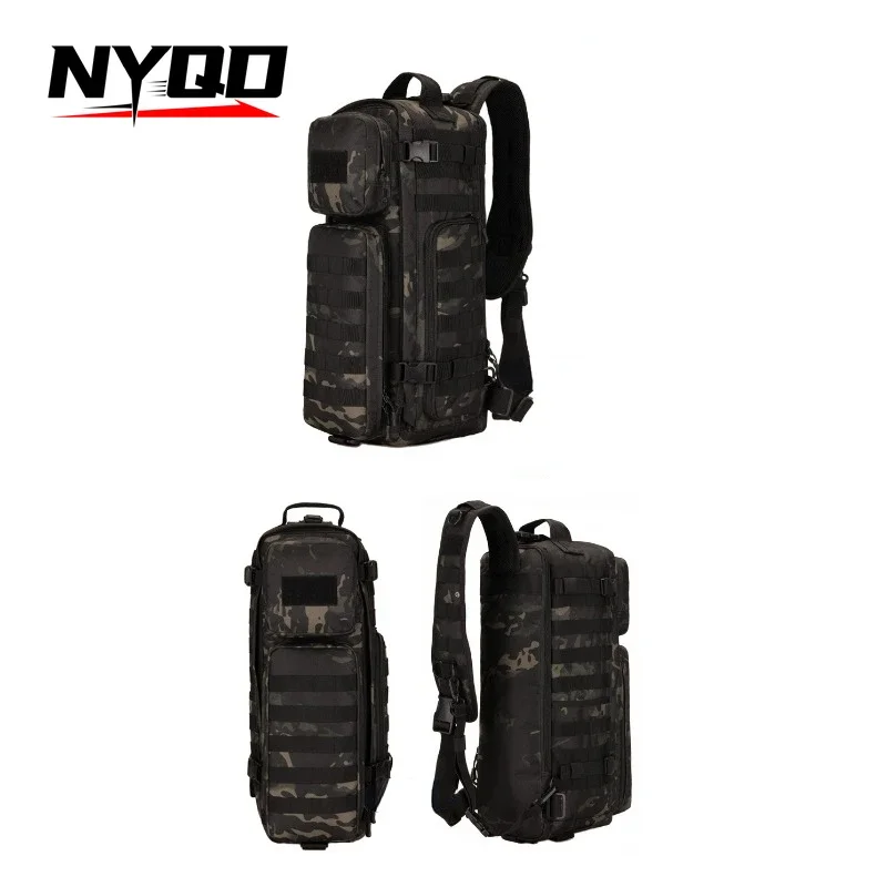 Mochila táctica de un solo hombro para exteriores, bolso de pecho