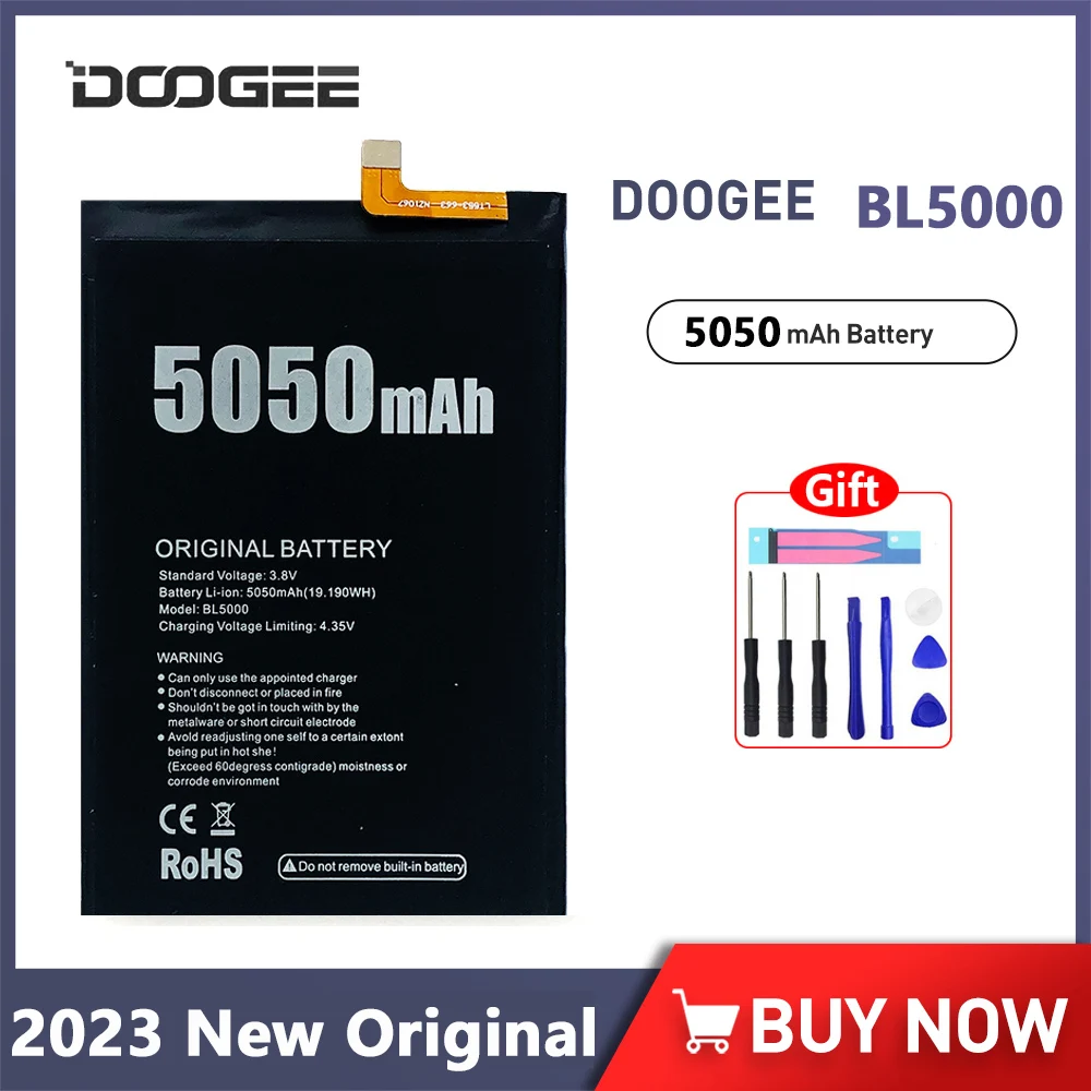 

Оригинальный Аккумулятор для DOOGEE BL5000, высококачественные Аккумуляторы для телефонов, бесплатные инструменты, новый, 5050 мАч
