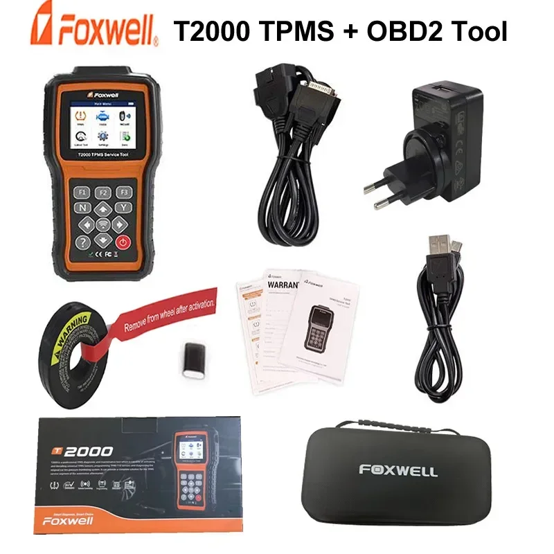 Система контроля давления в шинах FOXWELL T2000, прибор для диагностики и обслуживания шин T10, PK TS601