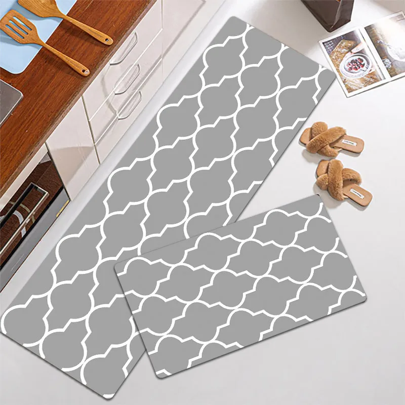 

Waterproof Non-Slip Kitchen Mat Anti-Fatigue Kitchen Rug Heavy Duty PVC Kitchen Floor Mat Ergonomic Kitchen Carpet Standing Mat