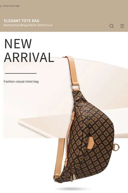 MKJ Waist Bag Fanny Pack for Men Women Fashion Luxury Chest Bag