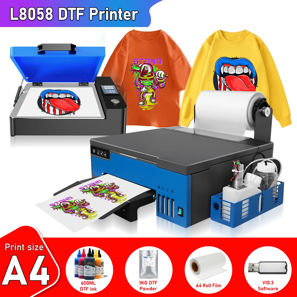 Per Epson Xp600 Dtf Printer A4 Macchina Da Stampa Per Magliette Con Pellicola A Trasferimento Termico A4 Con Alimentatore A Rullo Stampa Su T Shirt Je