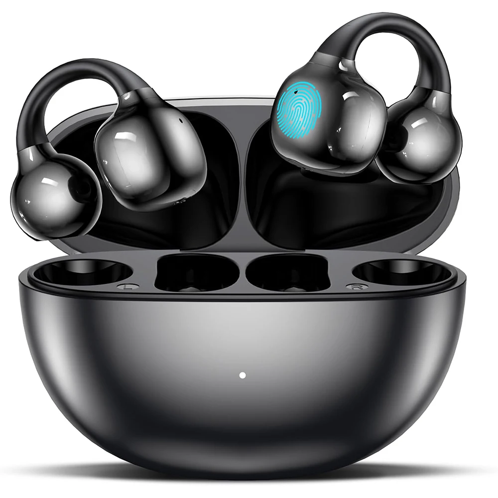 UYUXIO BT 5.4 مشبك على سماعات الأذن اللاسلكية المف...