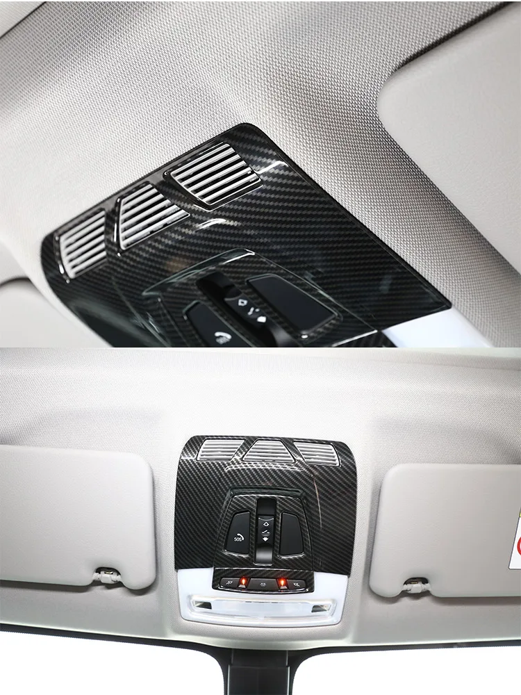Für BMW F48 F15 F16 F30 F34 F45 F46 X1 X2 F47 X5 X6 Carbon Fiber ABS Kunststoff Auto Innen Vorne lesen Licht Abdeckung Trim – Detail 3