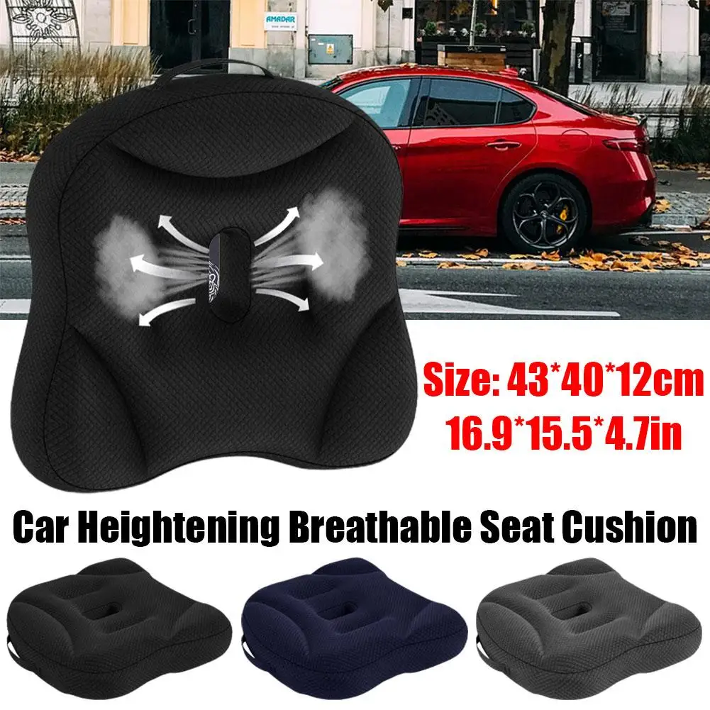 

Portable Car Booster Seat Cushion Thickened Non-slip Breathable Mat Breathable Pad Cushion Lift Mesh Heightening Seat Seat V3S7